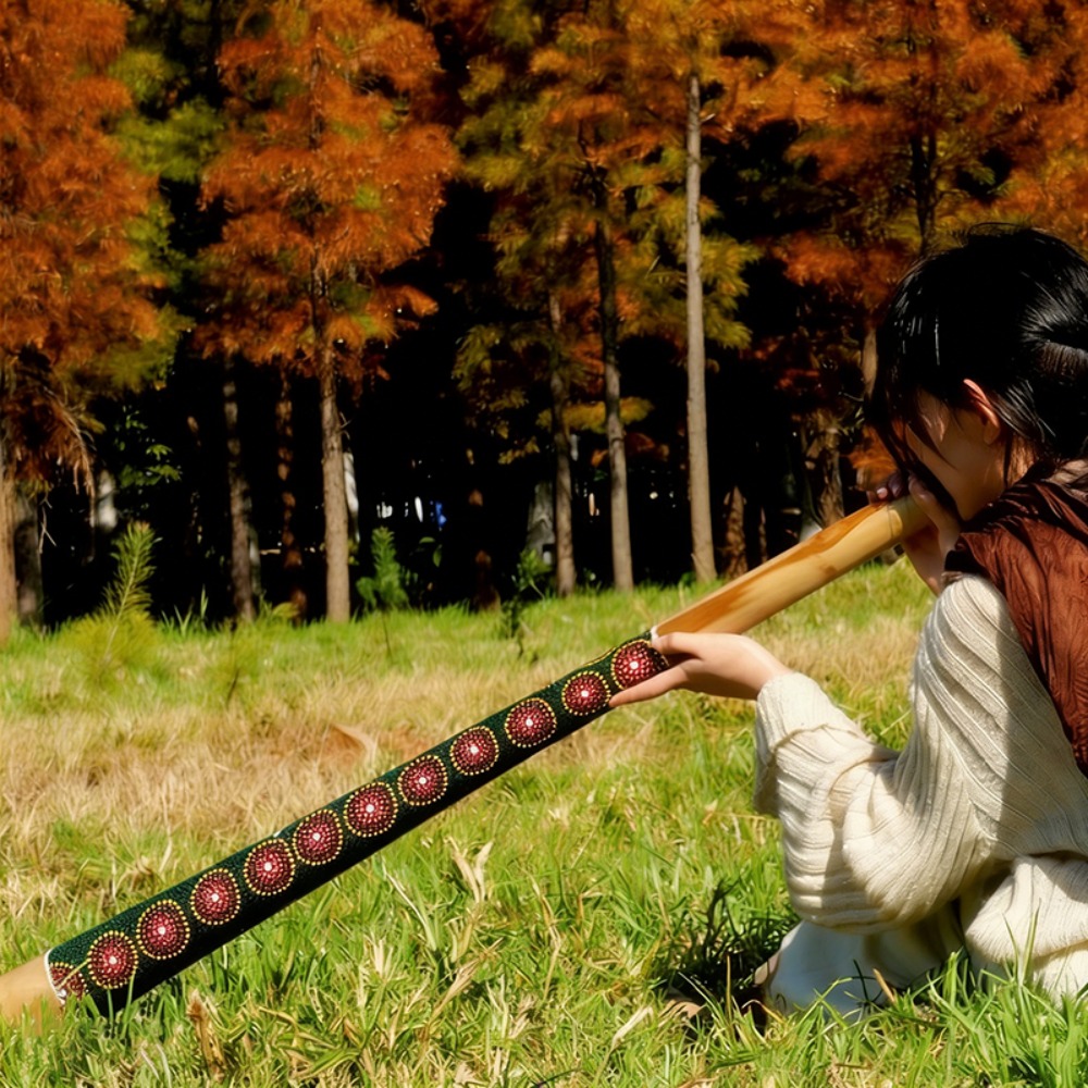 Musical Instrument Didgeridoo - Didgeridoo z drewna tekowego, malowane, 100/120/130/150