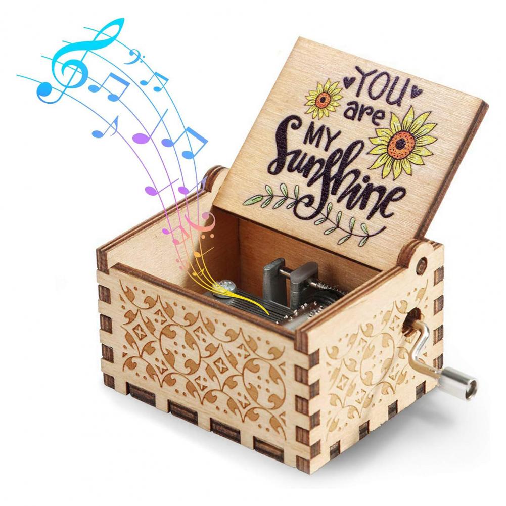 Musical Instrument Cajon - 6.4 * 5.2cm Mini pozytywka Obrotowy