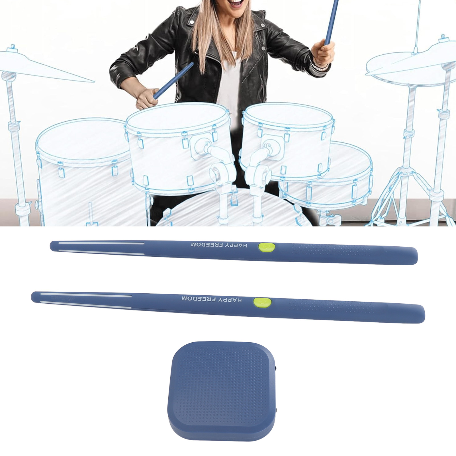 Musical Instrument Virtual - Elektryczny zestaw perkusyjny wirtualny z czujnikami