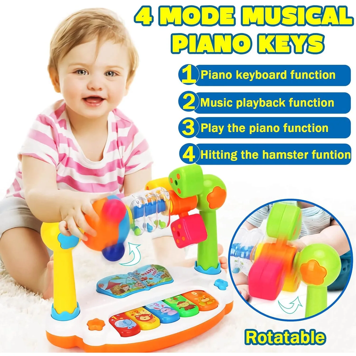 Musical Instrument For Toddlers - Zabawki dla niemowląt, bęben, pianino, instrumenty
