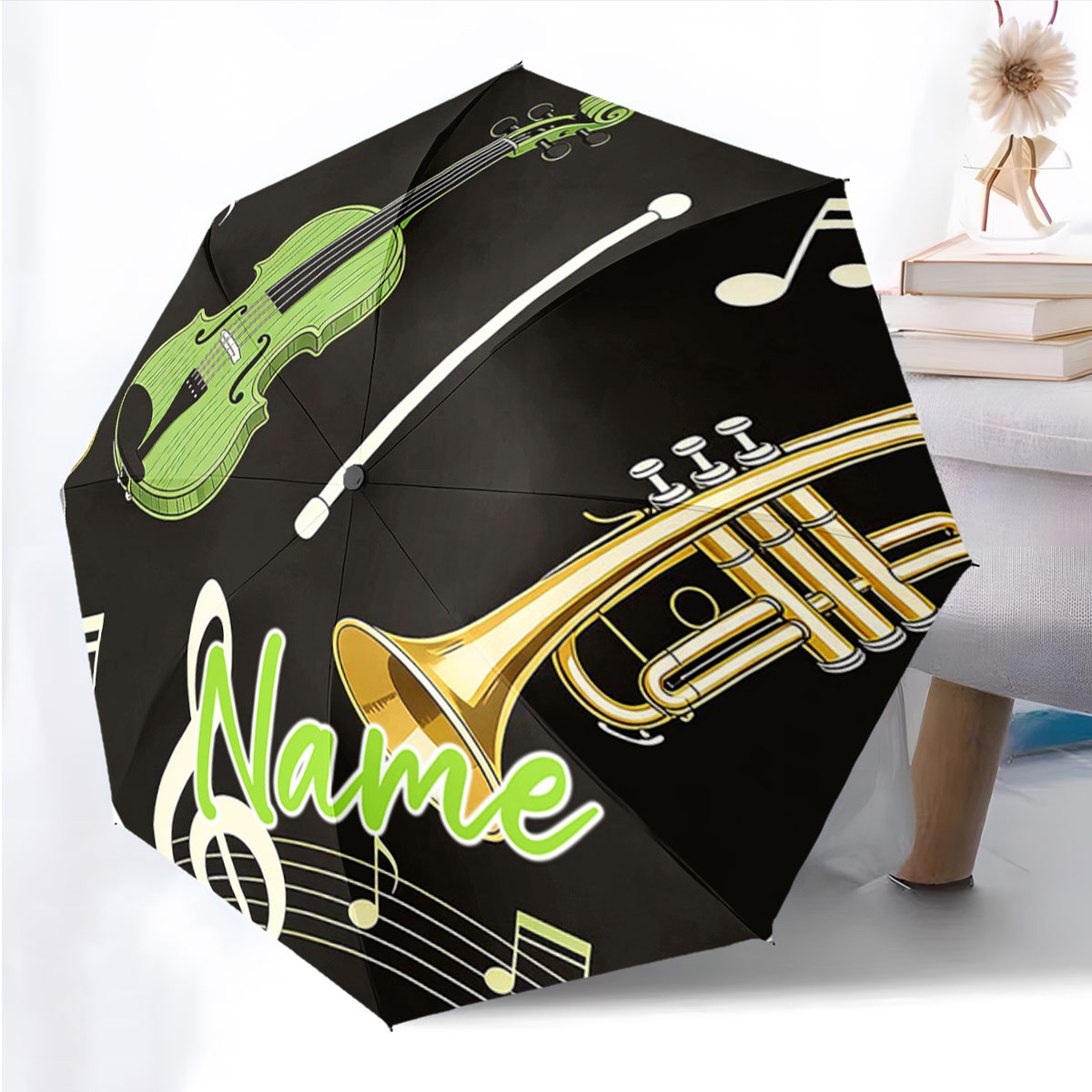 Musical Instrument Name - Parasol z własnym nadrukiem w kształcie