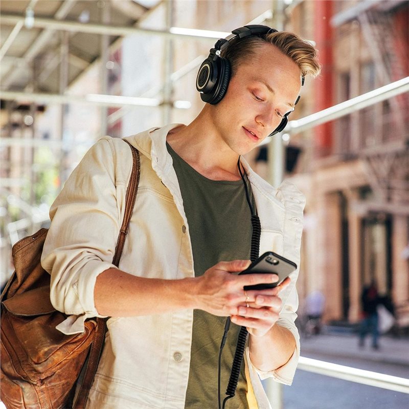 Kabel AB33-ATH-M50x, spiralny  – Audio Technica Headphone Ath-M50X recenzja i cena