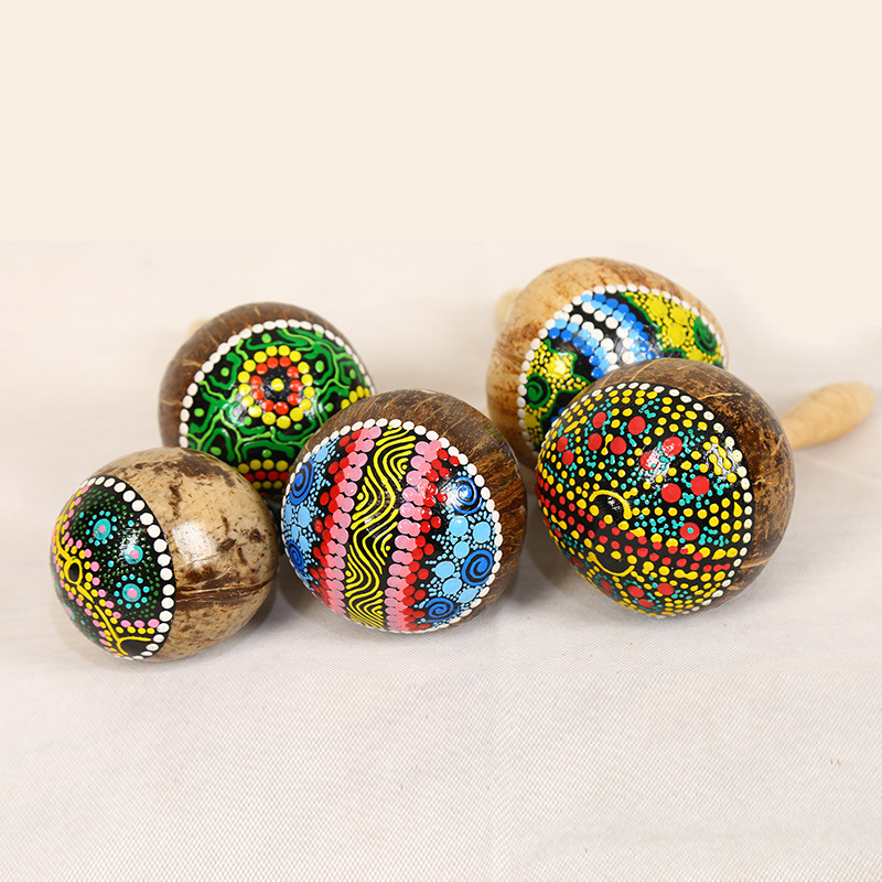 Malowane kokosowe marakasy z n – Musical Instrument Maraca recenzja i cena