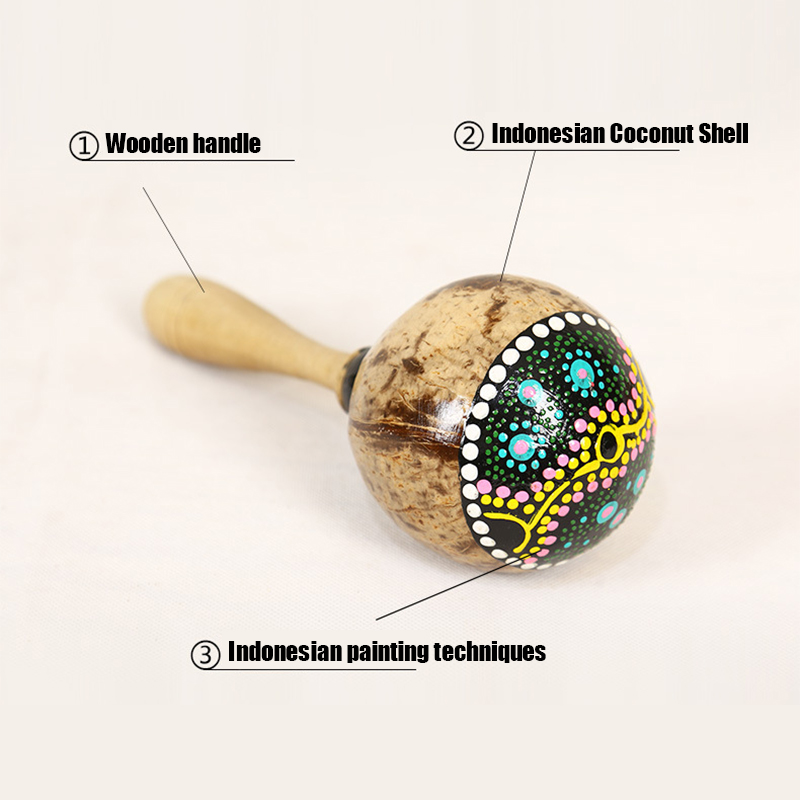 Malowane kokosowe marakasy z n – Musical Instrument Maraca recenzja i cena